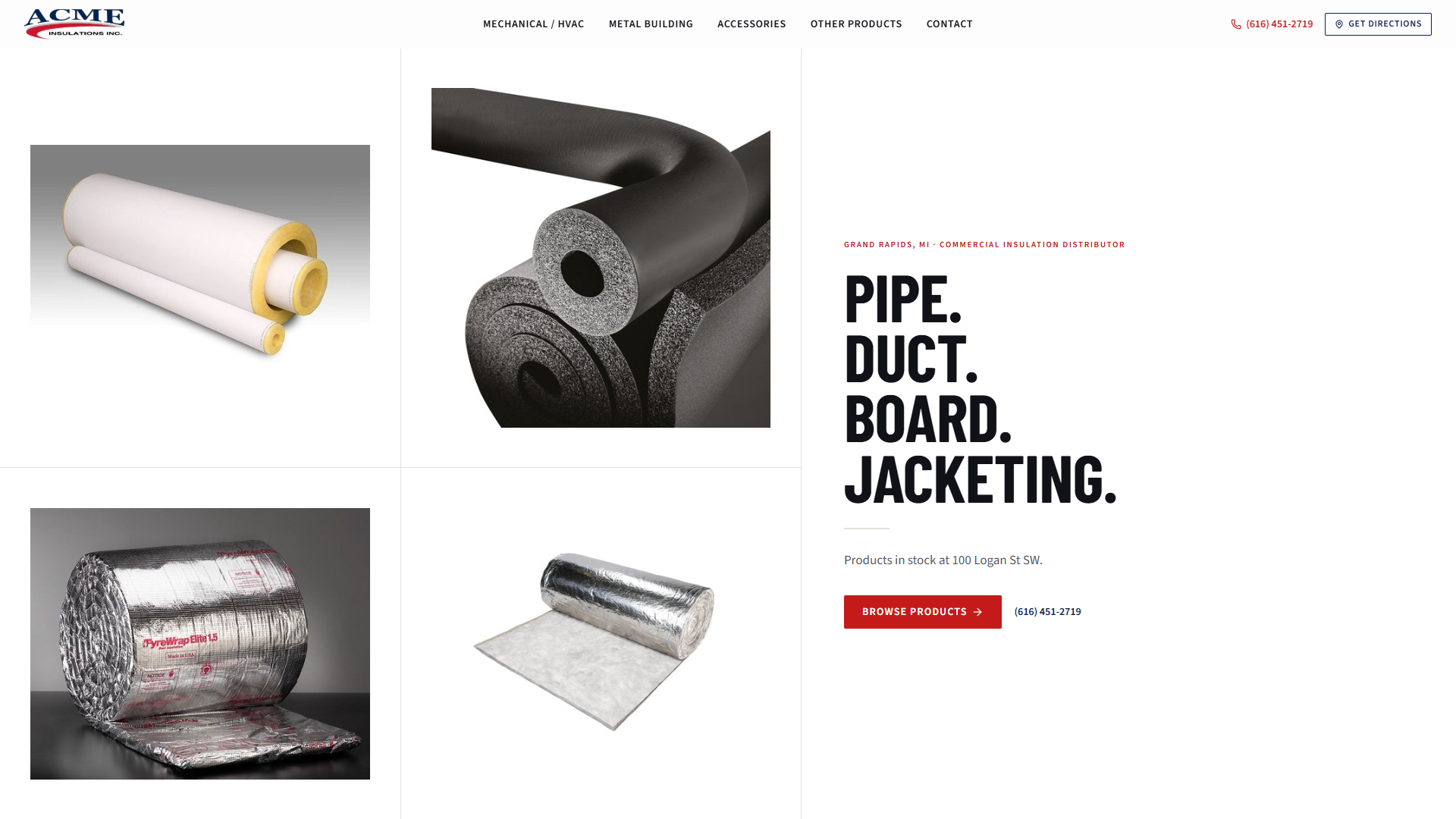 Acme Insulations website